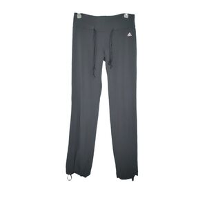 Adidas Straight Leg Drawstring Waist & Ankle Gray Women's Training Pants Size S